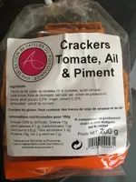 Crackers tomate, ail et pinent