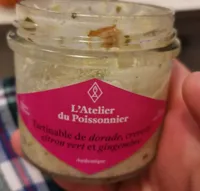 Tartinade de dorade, crevette citron vert et gingembre