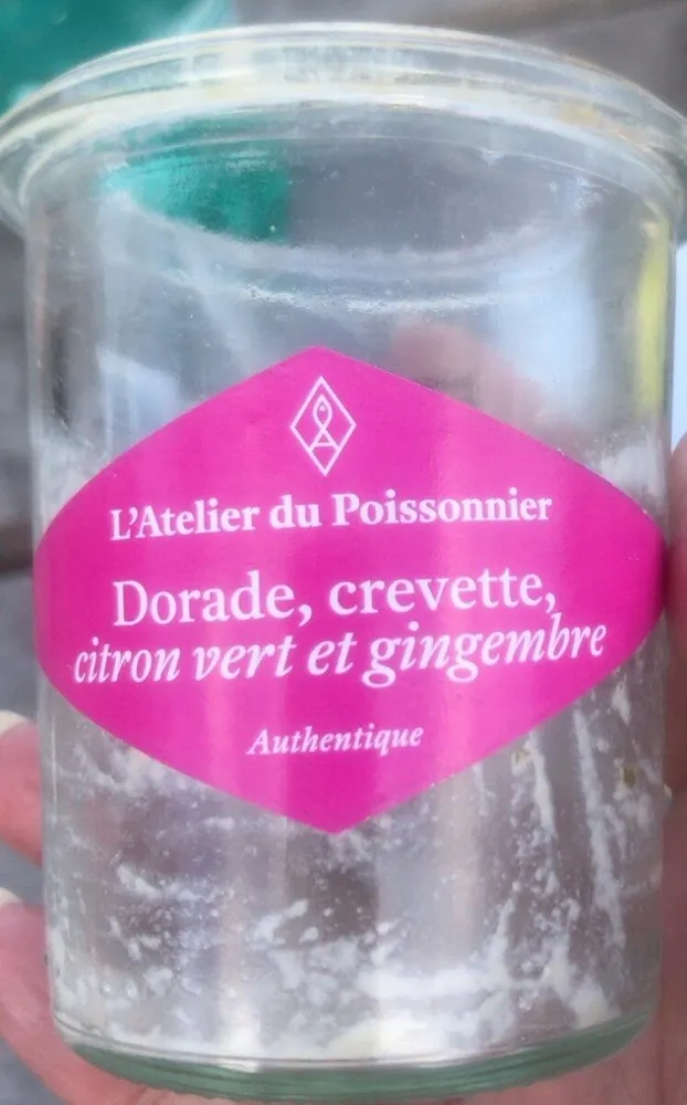 Dorade, crevette,citron vert et gingembre