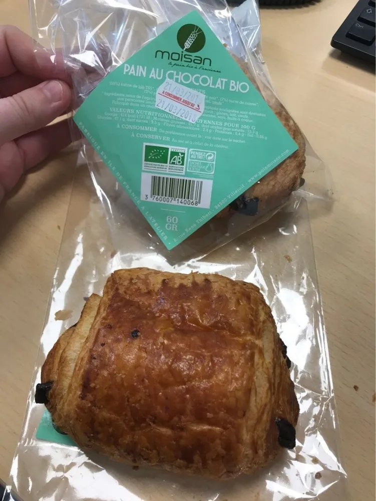 Pain chocolat bio