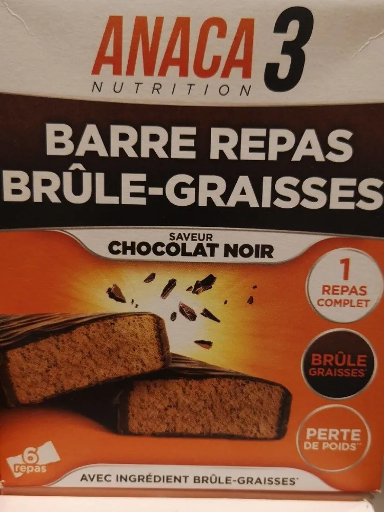 Barre repas brûle graisse Chocolat noir