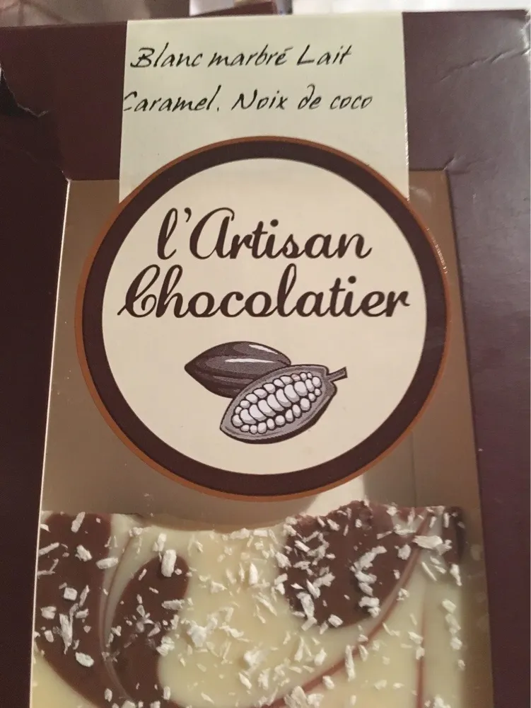Blanc marbré lait caramel noix de coco