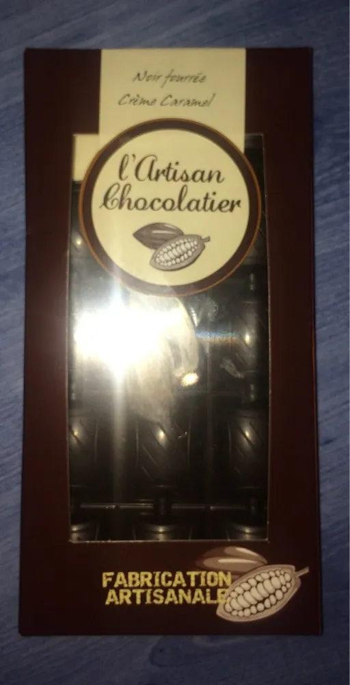 Chocolat noir fourré caramel