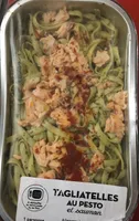 Tagliatelles au pesto et saumon