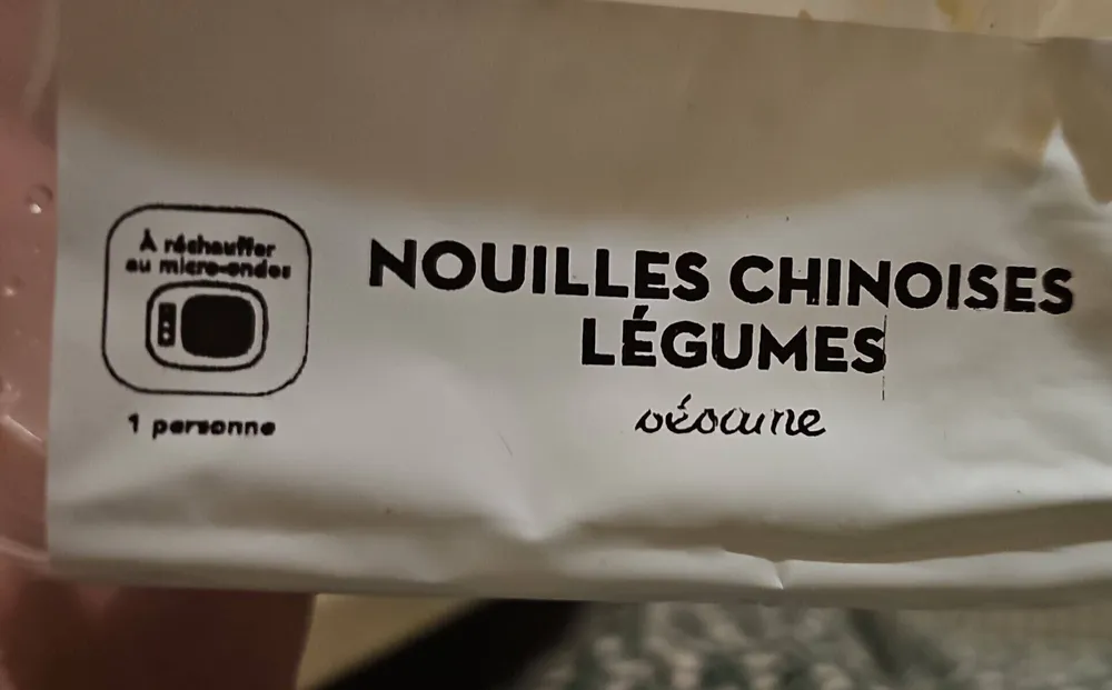Nouilles chinoises légumes