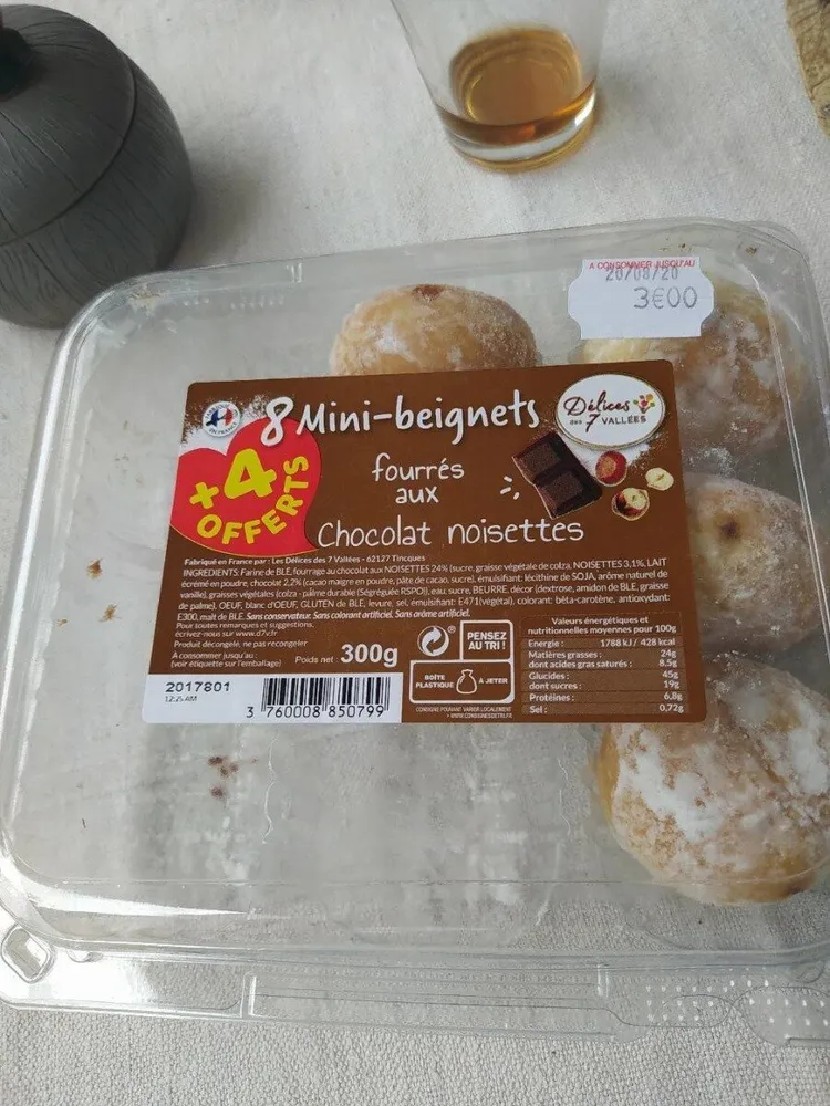 Mini beignets fourrés aux chocolat noisette