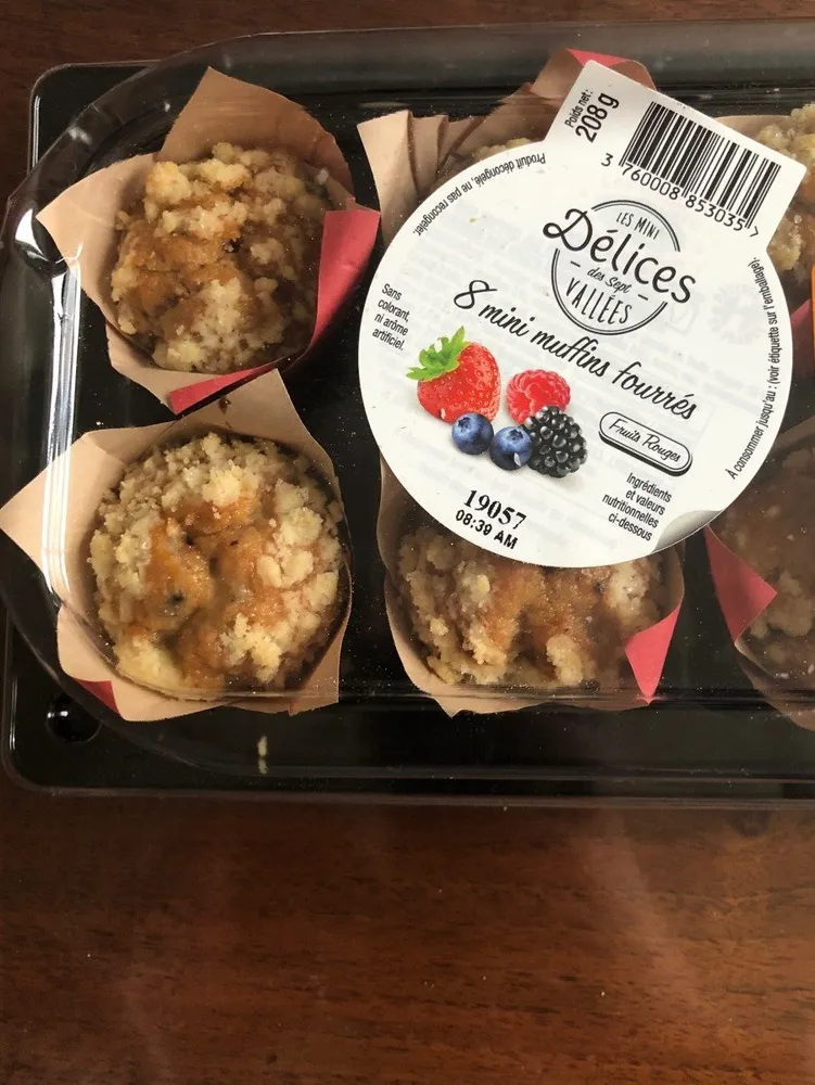 8 mini miffins fourres
