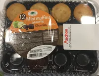 Mini Mufins Assortis Chocolat, Vanille, Pomme