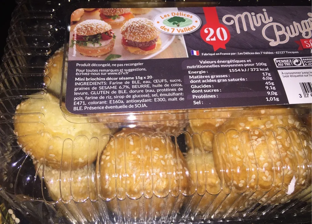 Mini burgers sésame