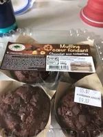 Muffins coeur fondant chocolat et noisettes