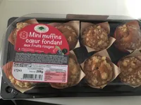 8 Mini muffins, cœur fondant au fruits rouges