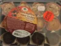 12 mini muffins corur fondants