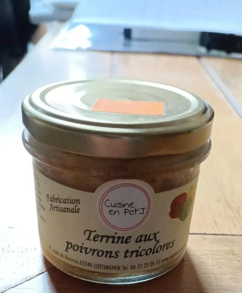 Terrine aux poivrons tricolores