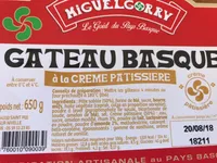 Gâteau Basque a la Crème Pâtissière
