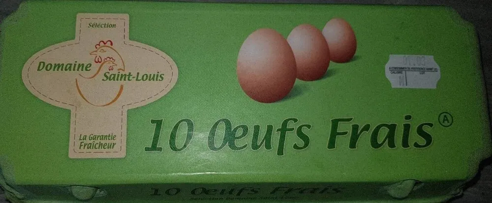 10 oeufs frais domaine saint Louis