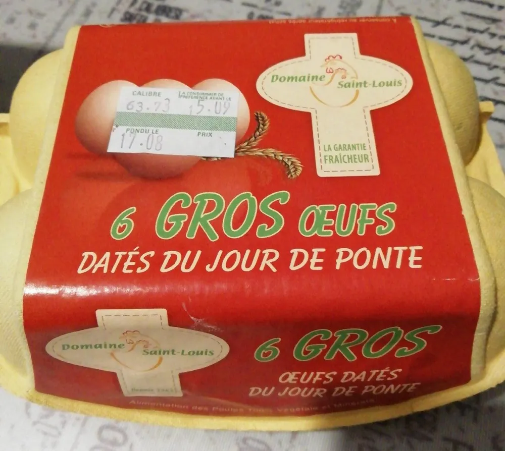 6 gros œufs