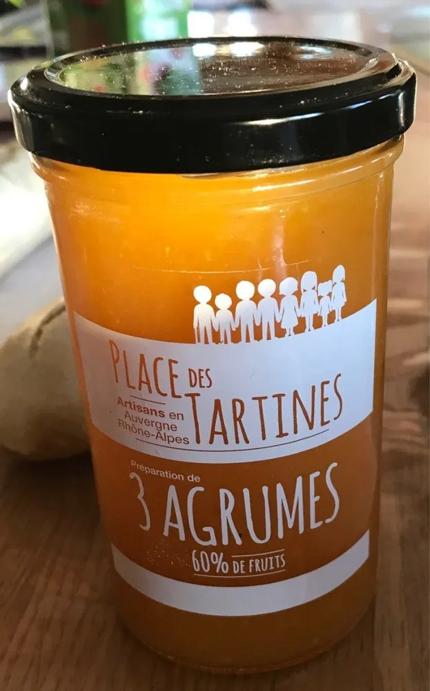 Place des tartines 3 Agrumes