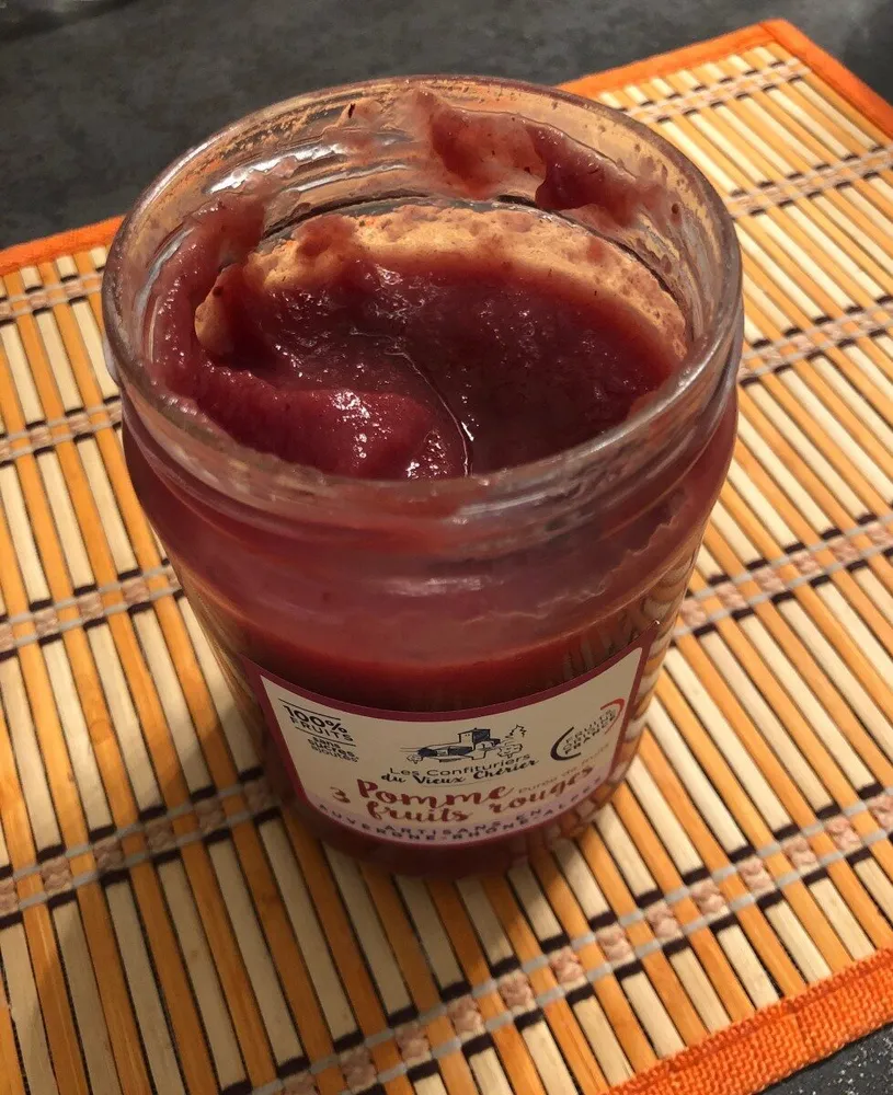 Purée pomme 3 fruits rouges