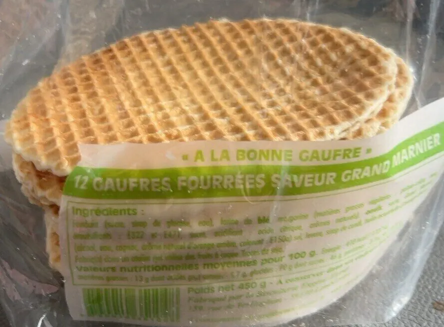 Gaufres fourres saveur grand marnier