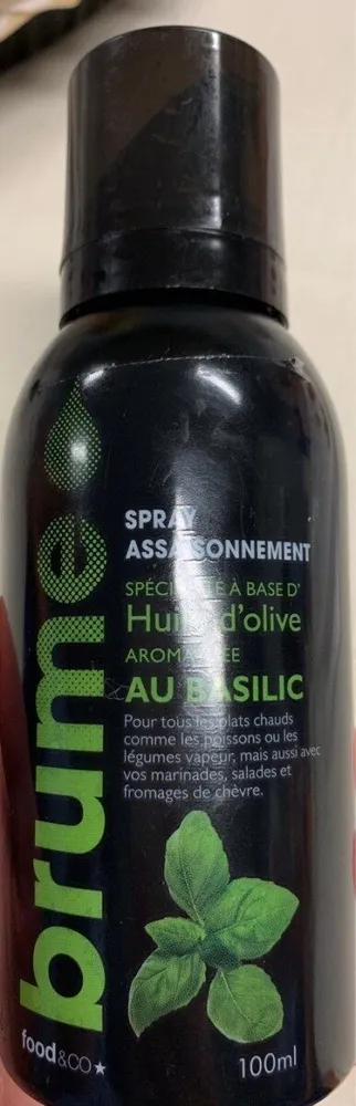 Huile d'olive au basilic