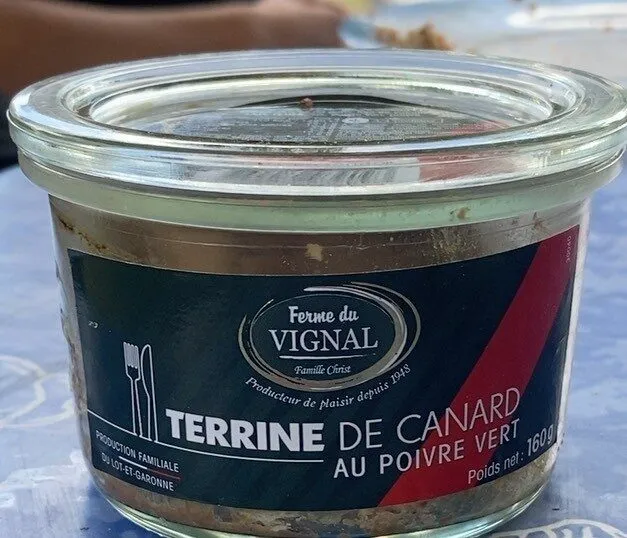 terrine de canard au poivre vert