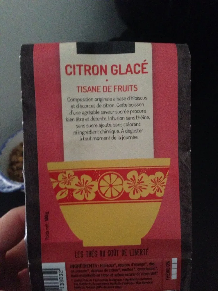 Tisane citron glace
