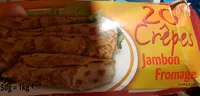 20 Crêpes Jambon Fromage Surgelées