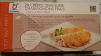 Crêpes demi-lune champignons frais pâte aux oeufs frais