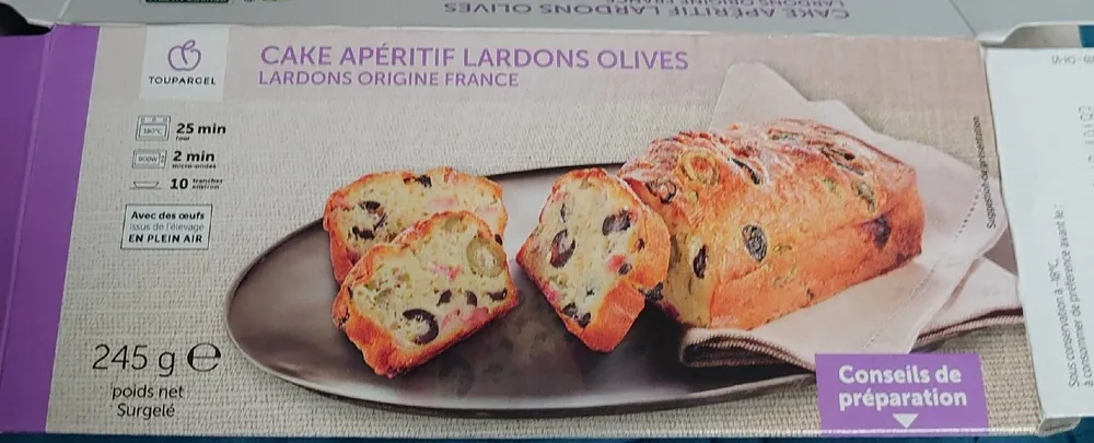 Cake apéritif lardons olives