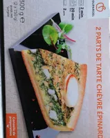 2 parts de tarte chèvre épinard
