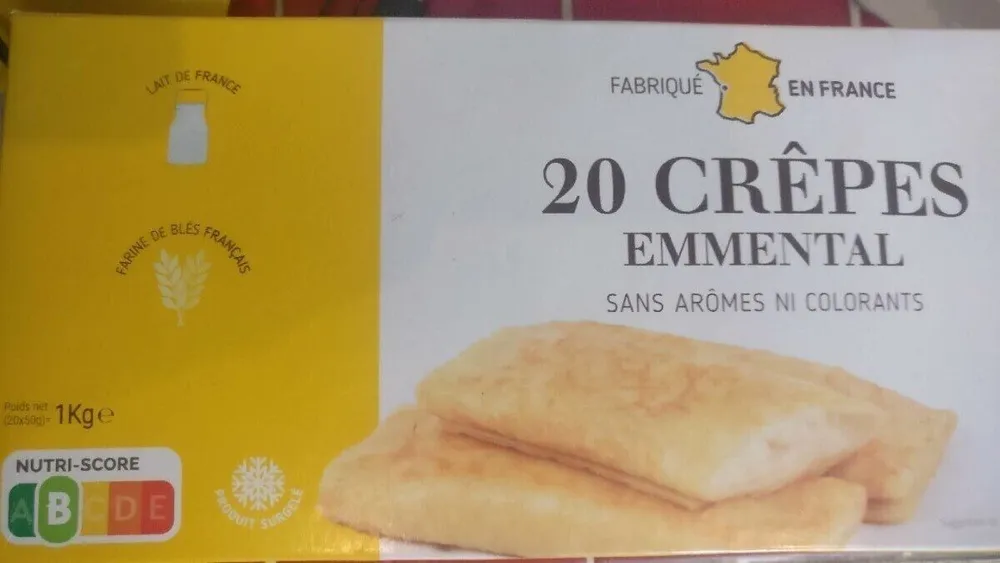 Crêpes emmental surgelés
