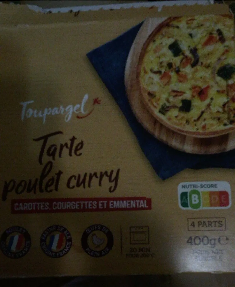 Tarte poulet curry