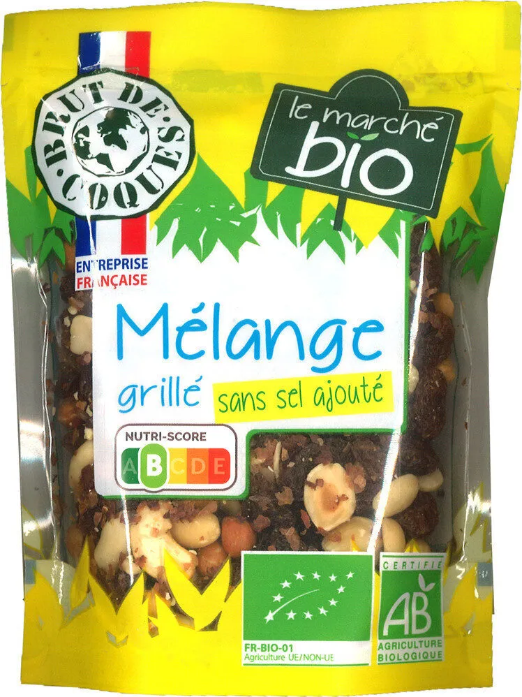 Mélange graines et raisins sans sel bio
