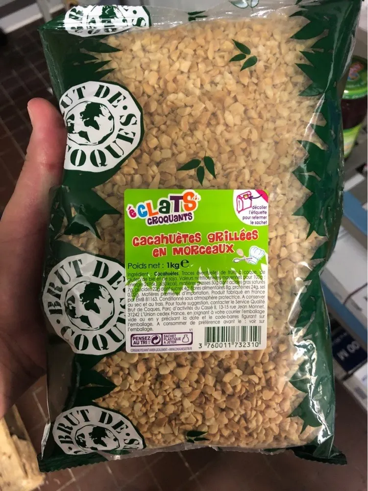Cacahuètes grillées en morceaux éclat croquants