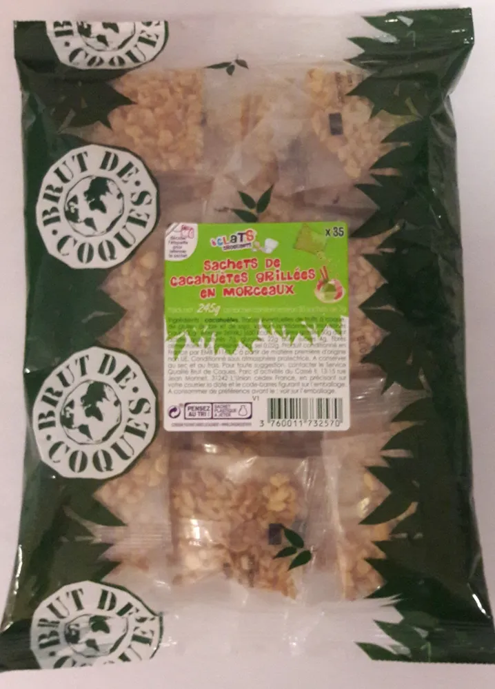 Éclats croquants cacahuètes en morceaux