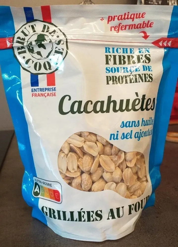 Cacahuètes sans huile ni sel ajouté