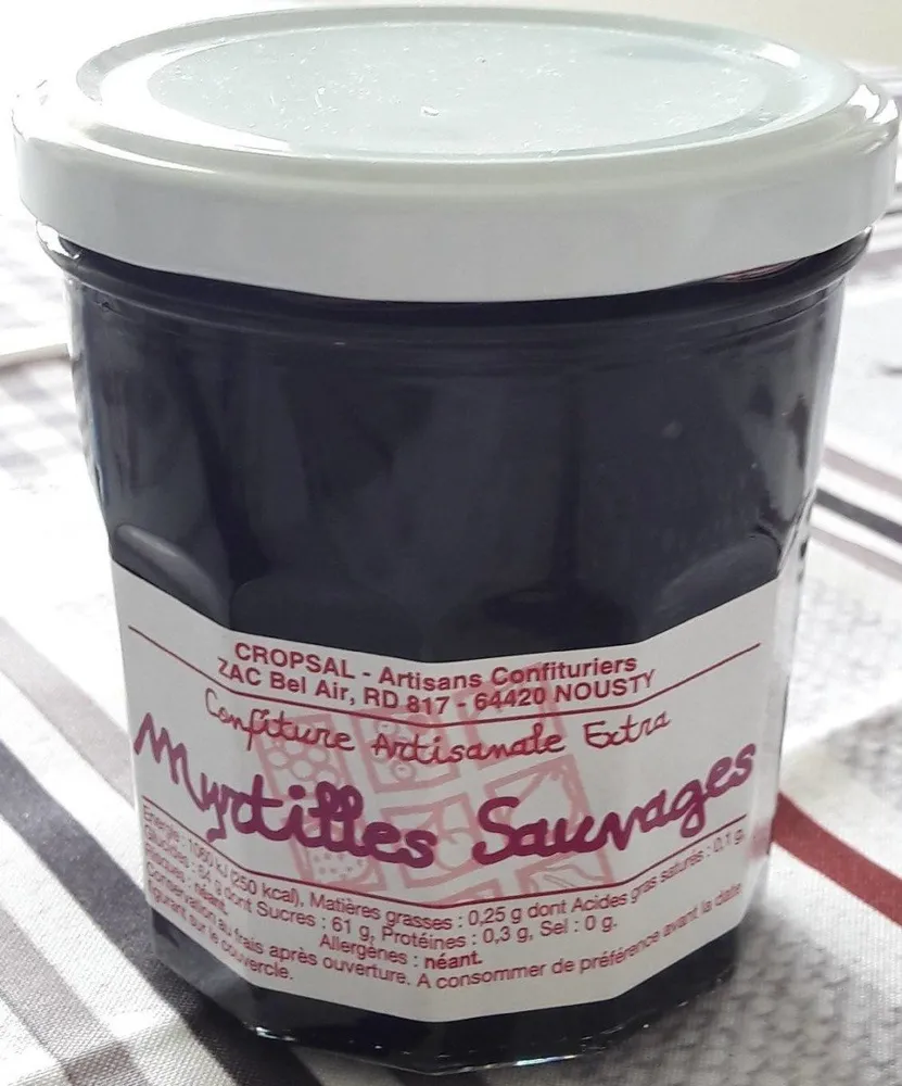 Confiture Artisanale Extra Myrtilles Sauvages