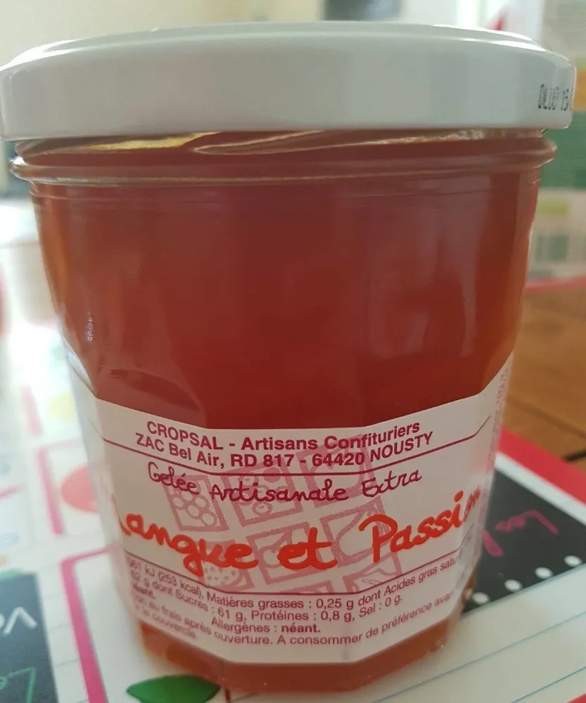 Gelée artisanale extra Mangue et Passion