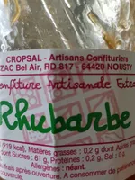 Confiture artisanale extra Rhubarbe
