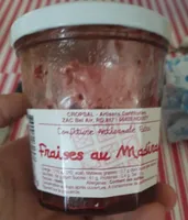 Confiture artisanale fraises au madiran