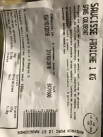Saucisse fraiche 1kg