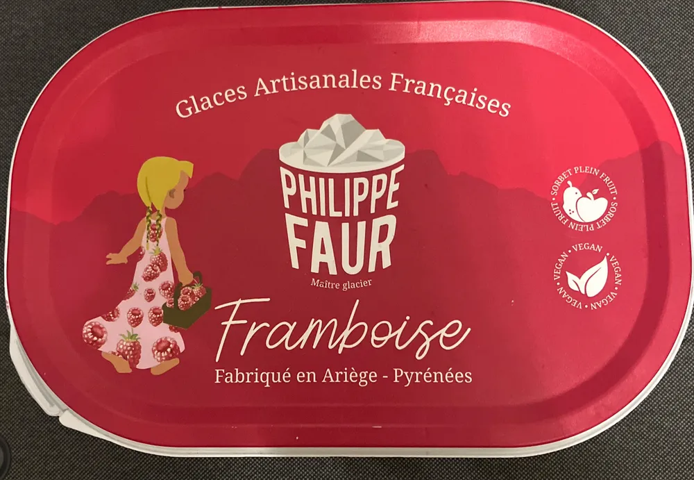 Glace Artisanale Française - Sorbet Framboise