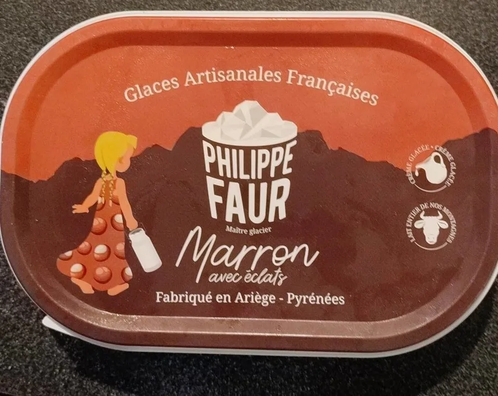 Creme glacée marrons éclats