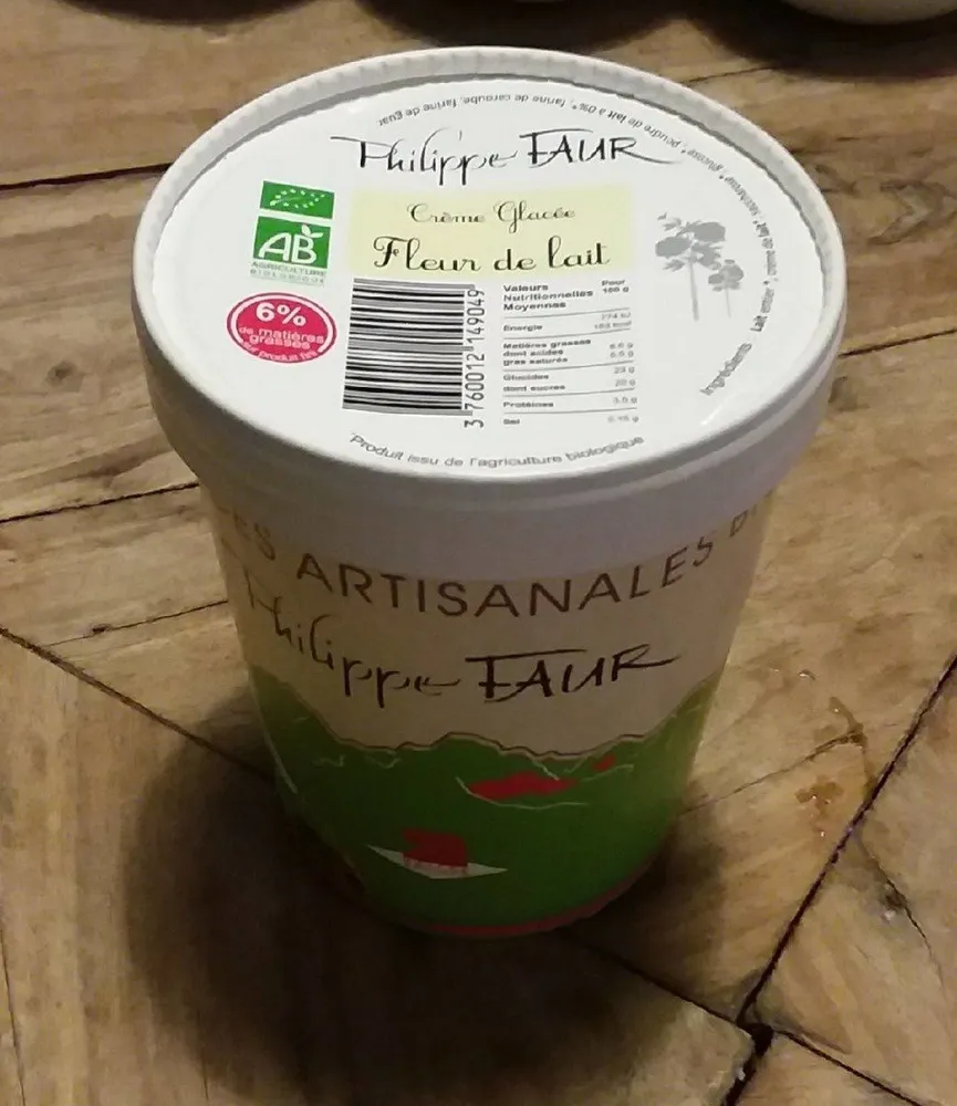 Crème glacée fleur de lait