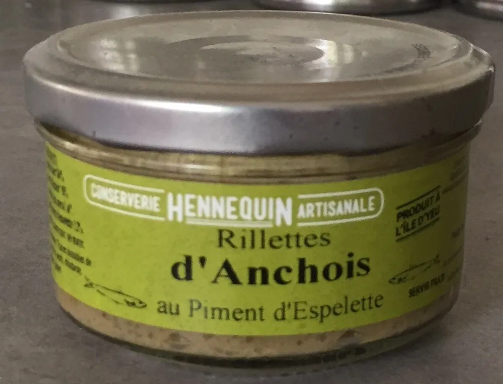 Rillettes d'anchois au poment d'Espelette