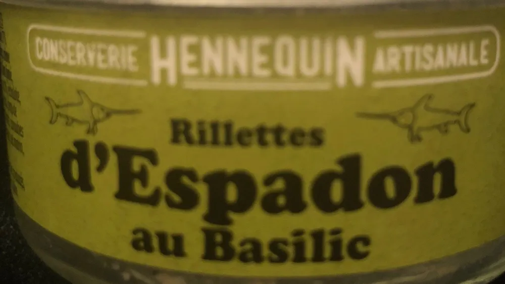 Rillettes d'espadon au basilic