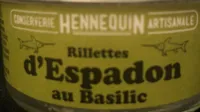 Rillettes d'espadon au basilic