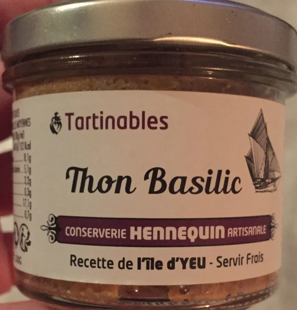 Tartinables Thon Basilic