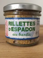 Rillettes d'espadon au basilic