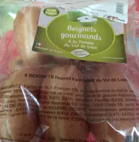 Cuit sur place Beignet fourré à la pomme le lot de 6 pièces